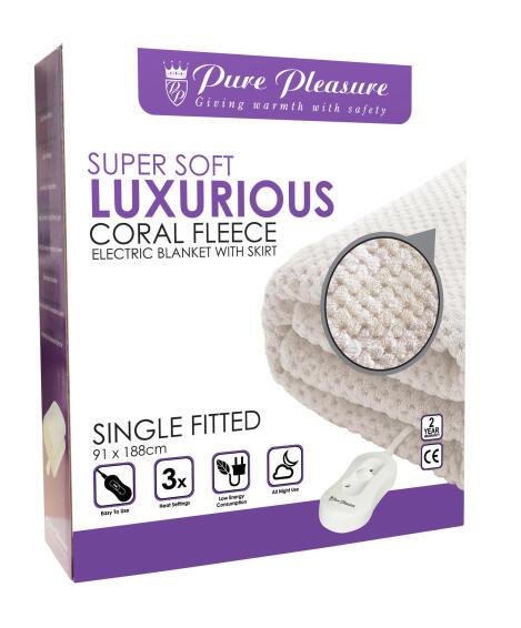 Pure pleasure single fitted electric blanket