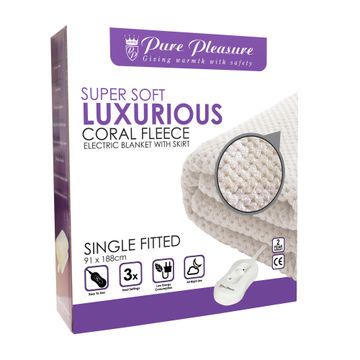 Pure pleasure single fitted electric blanket