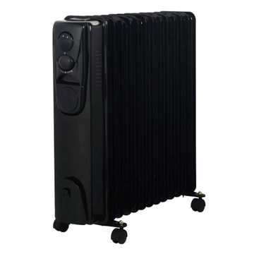 Alva 13 fin oil heater black 2500w