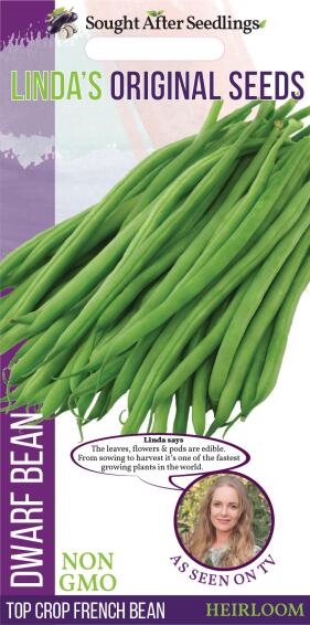 Linda's original seed  dwarf french bean top crop