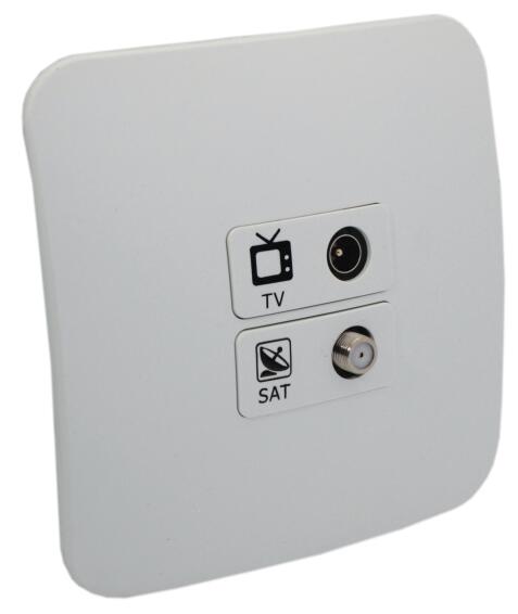 SOCKET TV & Satellite VETI 1 White