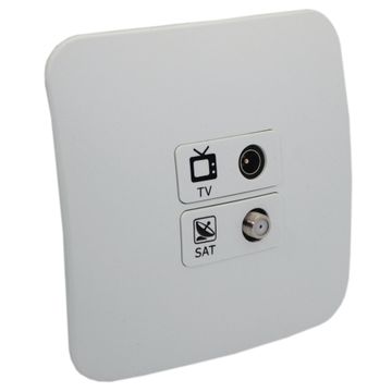 SOCKET TV & Satellite VETI 1 White