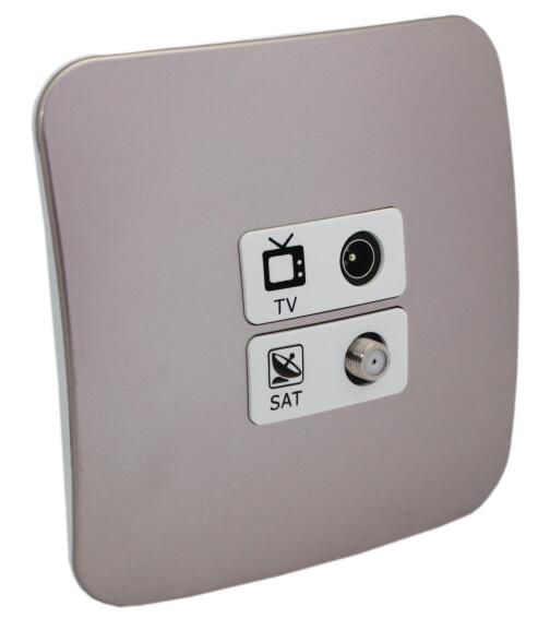 SOCKET TV & Satellite VETI 1 Champagne