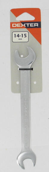 DEXTER Double Open Spanner Crv 14x15mm