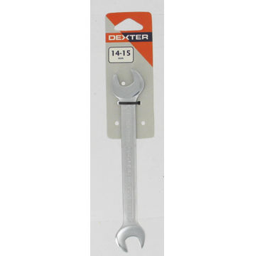 DEXTER Double Open Spanner Crv 14x15mm