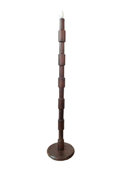 Floor Lamp Pine Wood Crank Design