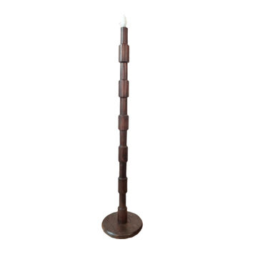 Floor Lamp Pine Wood Crank Design