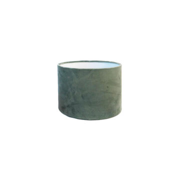 Lamp Factory 23cm Velvet Drum Lamp Shade Sea Green 