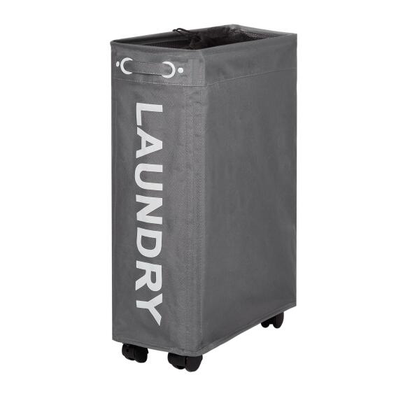 Sensea Laundry Basket With Wheels Grey 40L 