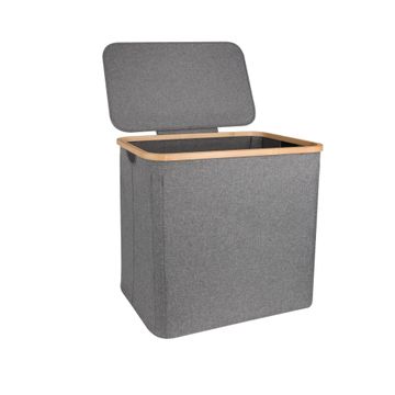 Sensea Scandi Laundry Basket Grey 60L
