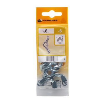 WING NUT STEEL 4.0 8MM 6P