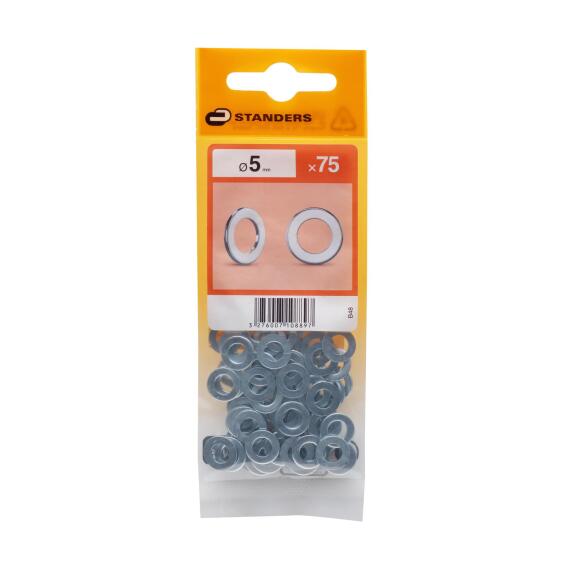 FLAT WASHER SMALL STEEL 5X 75P