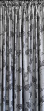 CURTAIN KAREN LINED SILVER TAPED 230X218