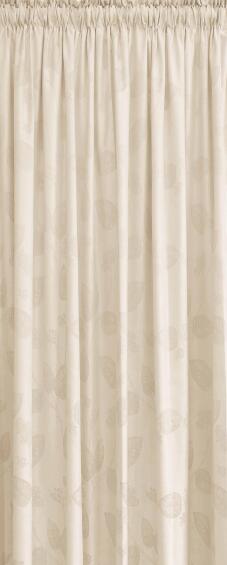 CURTAIN KAREN LINED CREAM TAPED 230X218