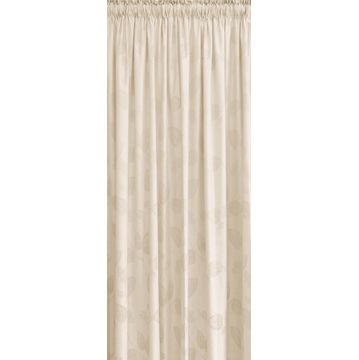 CURTAIN KAREN LINED CREAM TAPED 230X218