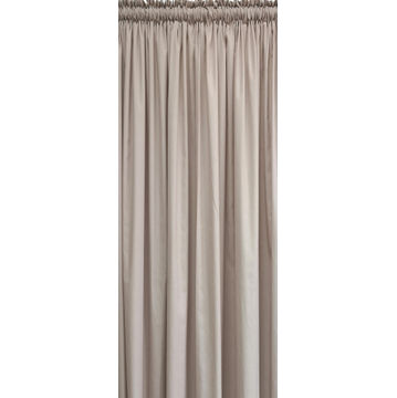 CURTAIN POLYCOTTON TAPED TAUPE 230X218