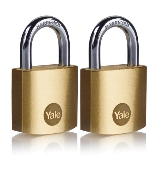 Padlock brass 30mm 2pc yale
