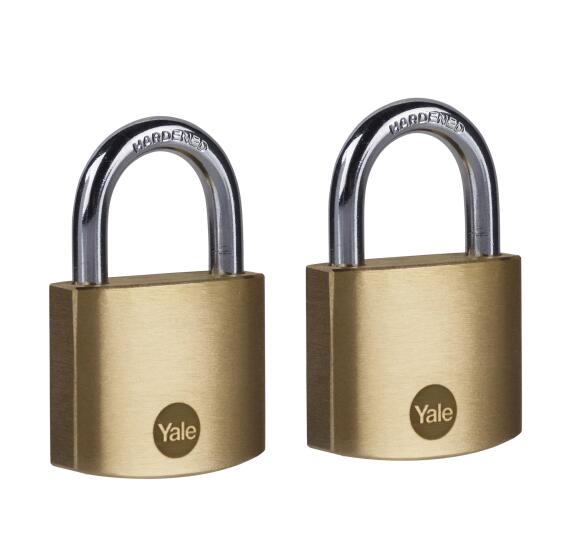Padlock brass 40mm 2pc yale