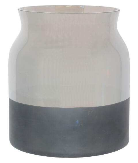 VASE SMOKE MATT BOTTOM 25CM