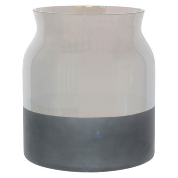 VASE SMOKE MATT BOTTOM 25CM