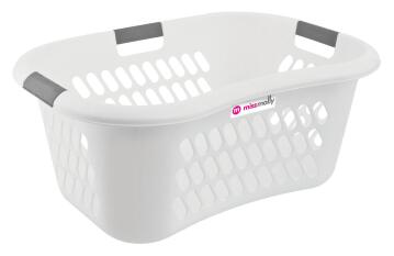 60L Plastic Hipster Laundry Basket White