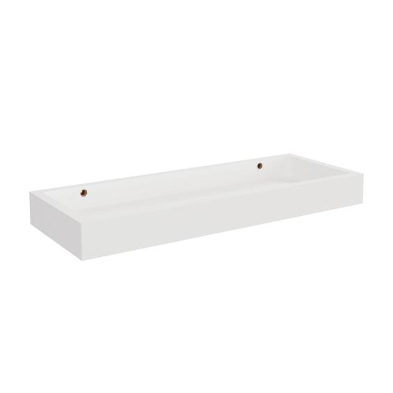 Spaceo u shaped floating shelf white 40x15cm