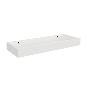 Spaceo u shaped floating shelf white 40x15cm