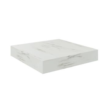 Spaceo floating shelf white marble 23x23cm