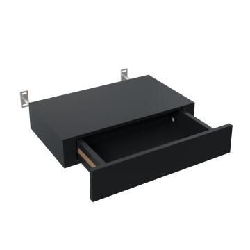 Spaceo floating drawer black w40cmxd25cm