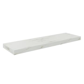 Spaceo floating shelf white marble 80x23cm