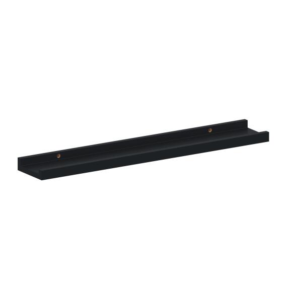Spaceo picture ledge shelf black w60cmxd10cm