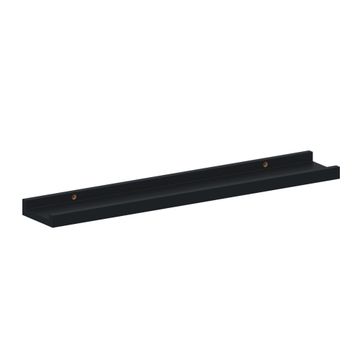 Spaceo picture ledge shelf black w60cmxd10cm