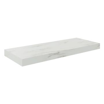Spaceo floating shelf white marble 60x23cm