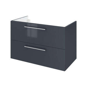 Single basin cabinet pack 2 drawers SENSEA Remix paris grey 90x58x48cm