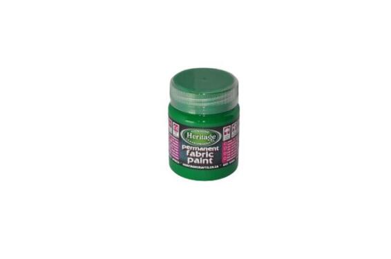 Heritage Fabric Paint Bright Green 100ML