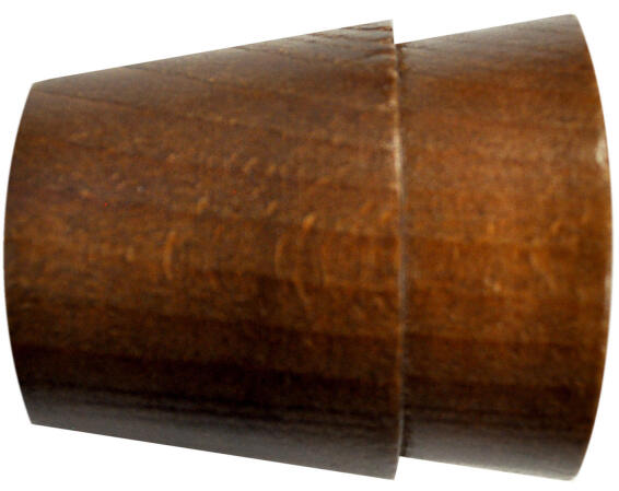 Inspire curtain rod fanial screw  35mm diameter double cone dark oak