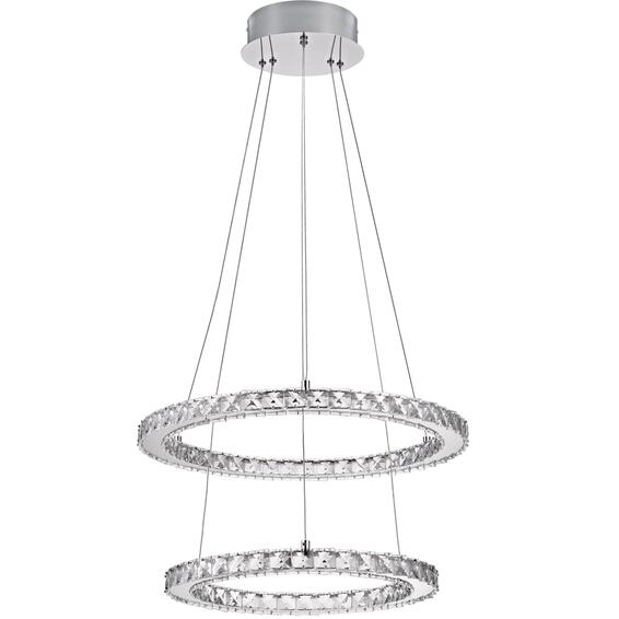Inspire pendant light led x2 warm white d52cm metal chrome  