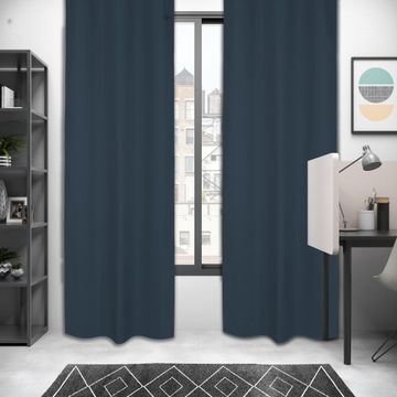 Inspire  eyelet curtain black out miami ink 140x280cm
