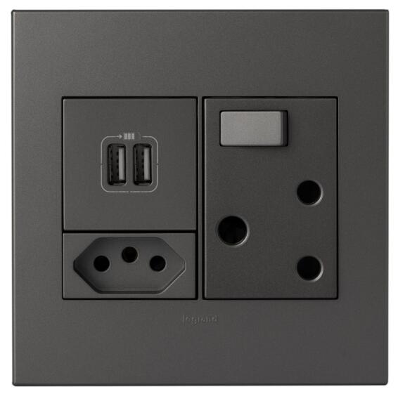 socket old/3new rsa + usb 4x4 m/mag