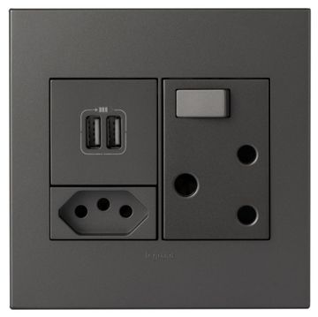 socket old/3new rsa + usb 4x4 m/mag
