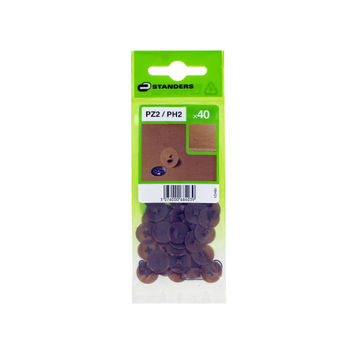 VD48B COVER FOR SCREW POZI-PHILLIPS CLIP PLASTIC BROWN POZI 2 - 40 PIECES