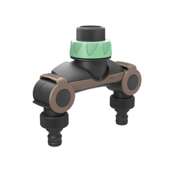Irrigation, Dual Outlet Tap Connector, GF, Eco Friendly