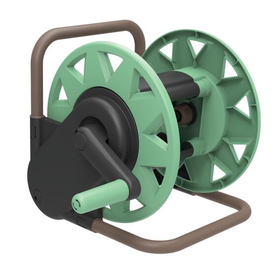 Layflat Hose Reel Powder Coated Steel Black 25mm - Hose Factory