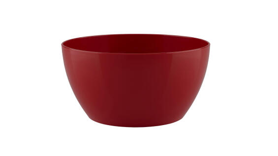 Artevasi Plastic Plant Pot San Remo Bowl Dark Red 23cm