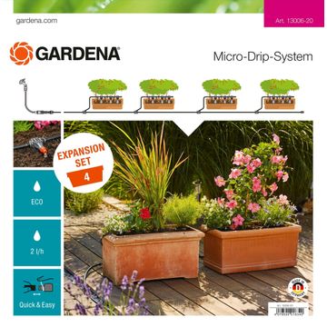 Gardena drip irrigation extension set - extending 4 planters