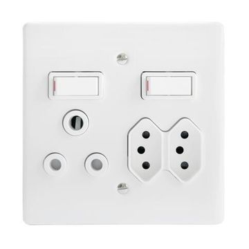 SOCKET 4X4 1X3PIN 2X2PIN WHITE CRABTREE