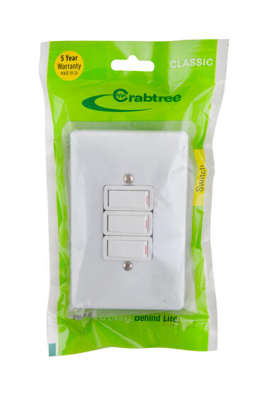 SWITCH 4X2 3L 1W WHITE CRABTREE