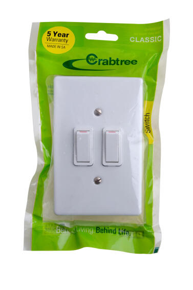 SWITCH 4X2 2L 1W WHITE CRABTREE