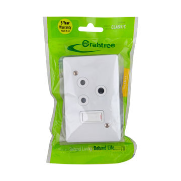 SOCKET 2X4 1X3 PIN WHITE CRABTREE