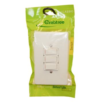 SWITCH 4X2 4L 1W WHITE CRABTREE